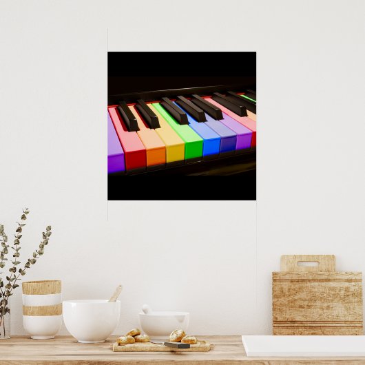 Rainbow Piano Poster (Küche)