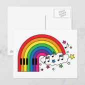 Rainbow Piano Postkarte (Vorne/Hinten)