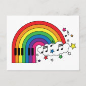 Rainbow Piano Postkarte (Vorderseite)
