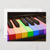 Rainbow Piano Postkarte (Vorne/Hinten)