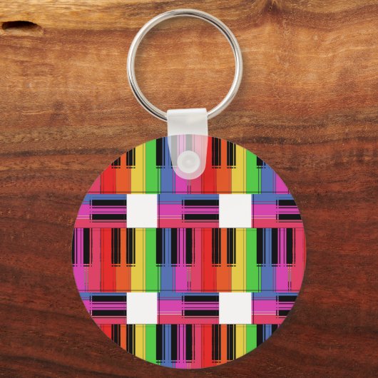 Rainbow Piano Schlüsselanhänger (Vorderseite)