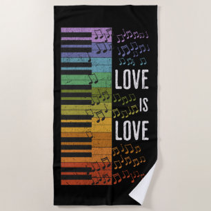 Rainbow Piano Strandtuch