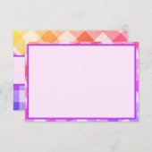 Rainbow Picnal Diagonal Small Danke, Karte (Vorne/Hinten)