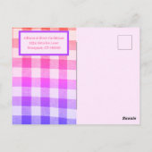 Rainbow Picnic Diagonal Save the Date Postkarte (Rückseite)