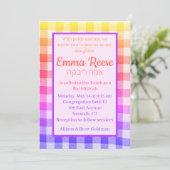 Rainbow Picnic Einladung Regenbogentext (Stehend Vorderseite)