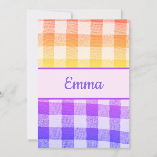 Rainbow Picnic Einladung Regenbogentext (Rückseite)