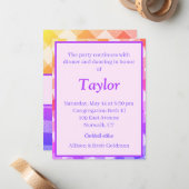 Rainbow Picnic Enclosure Card Diagonal Mitteilungskarte (Vorderseite/Rückseite Beispiel)