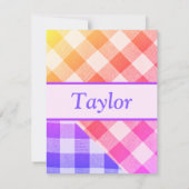 Rainbow Picnic Enclosure Card Diagonal Mitteilungskarte (Rückseite)