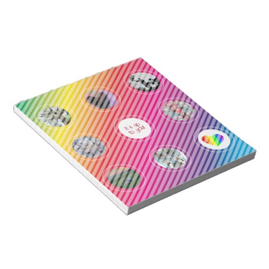 Rainbow Picture Grid Notizblock (angewinkelt)