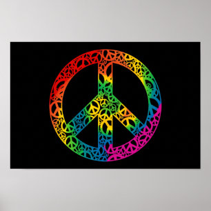 Rainbow Pieces of Peace Poster