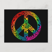 Rainbow Pieces of Peace Postkarte (Vorderseite)