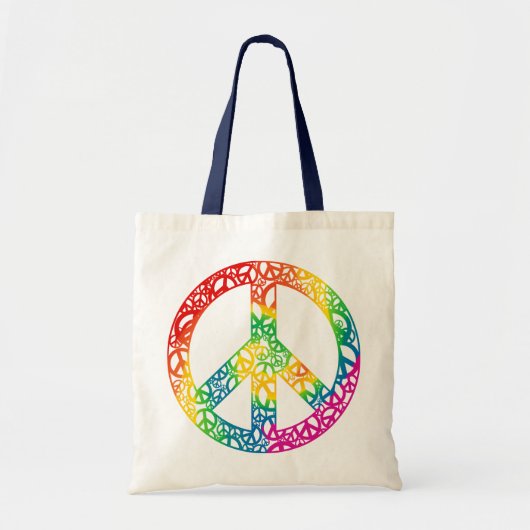 Rainbow Pieces of Peace Tragetasche (Vorne)