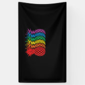 Rainbow Pineapples Aloha Hawaiian Gay Pride Monat Banner (Vertikal)