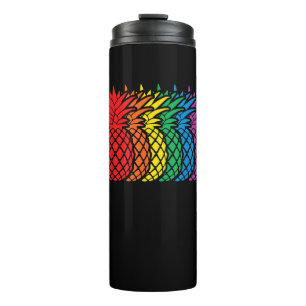 Rainbow Pineapples Aloha Hawaiian Gay Pride Monat Thermosbecher
