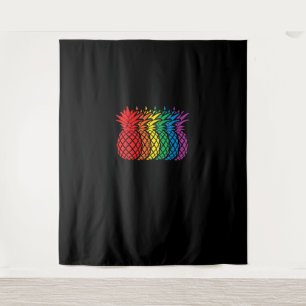 Rainbow Pineapples Aloha Hawaiian Gay Pride Monat Wandteppich