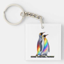 Rainbow Pinguin Stolz – Steht Zusammen Schlüsselanhänger
