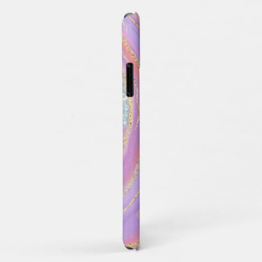 *~* Rainbow Pink Agate Gold Glitzer Pastell Case-Mate iPhone Hülle (Hinten/Rechts)