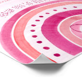 Rainbow Pink Baby Duschgel Tafelschild Poster (Ecke)