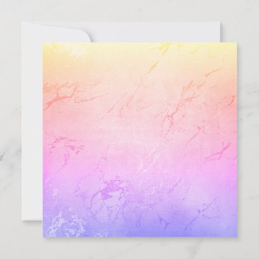 RAINBOW PINK BACHELORETTE EINLADUNG (Rückseite)