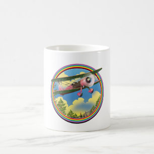 Rainbow Pink Bi Flugzeug Logo Kaffeetasse