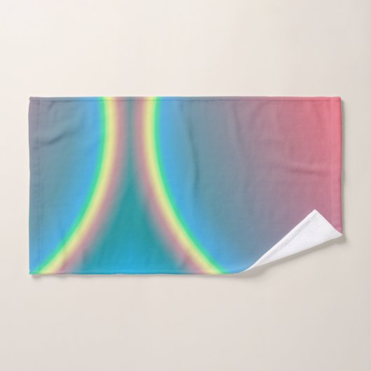 Rainbow Pink Blue Blush Badhandtuch Set (Handtuch)