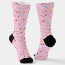 Rainbow Pink Donut Sprinkles Gift Socks Socken