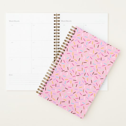 Rainbow Pink Donut Sprinkles Notebook Planner Planer (Anzeige)