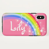 Rainbow Pink fügen Sie Ihren eigenen kurzen Namen Case-Mate iPhone Hülle (Rückseite (Horizontal))