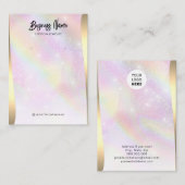 Rainbow Pink Gold Glitzer Schmuckhalter Ohrringe Visitenkarte (Vorne/Hinten)