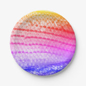 Rainbow Pink Lila Fischskala 4Janine Pappteller (Vorderseite)