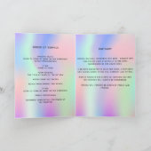 Rainbow-Pink lila Girl-Foto Beerdigung Programm (Innenseite)