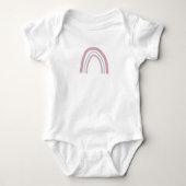 Rainbow Pink Ombre Malerei Baby Bodysuit Baby Strampler (Vorderseite)