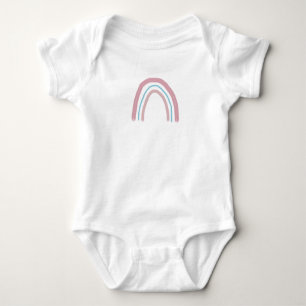 Rainbow Pink Ombre Malerei Baby Bodysuit Baby Strampler