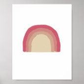 Rainbow Pink Ombre Malerei Kinderzimmer Art Poster (Vorne)