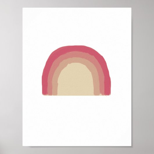 Rainbow Pink Ombre Malerei Kinderzimmer Art Poster (Vorne)