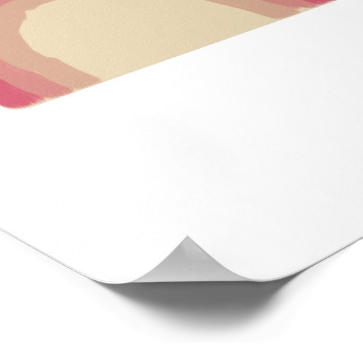 Rainbow Pink Ombre Malerei Kinderzimmer Art Poster (Ecke)