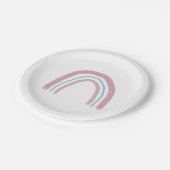 Rainbow Pink Ombre Party Papierplatte Pappteller (Schrägansicht)