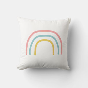 Rainbow Pink Pastellfarben Muster zeichnen Kissen 