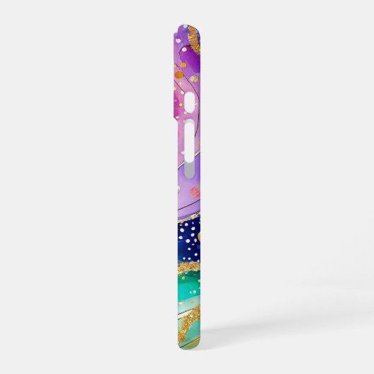 Rainbow Pink Persönlicher Name iPhone 16 Hülle (Linke Seite)