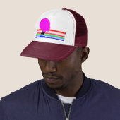 Rainbow Pink Profile – Pop Art Trucker Cap Truckerkappe (Beispiel)