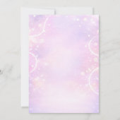 Rainbow Pink Purple Glitter Six Birthday Party Einladung (Rückseite)