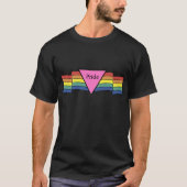 Rainbow Pink Triangle Gay Pride T-Shirts (Vorderseite)