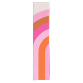 Rainbow Pink und Orange Boho Arch Kurzer Tischläufer (Vorderseite)