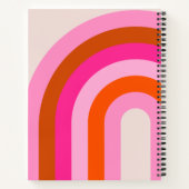 Rainbow Pink und Orange Boho Arch Notizblock (Rückseite)