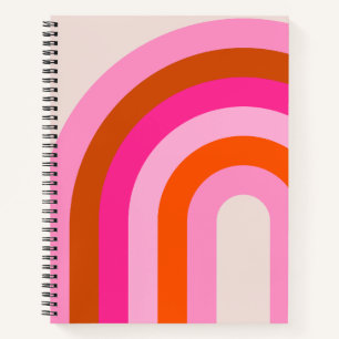 Rainbow Pink und Orange Boho Arch Notizblock