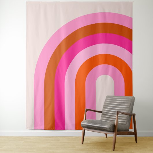 Rainbow Pink und Orange Boho Arch Wandteppich (Beispiel)