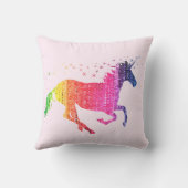 Rainbow Pink Unicorn Kissen (Rückseite)