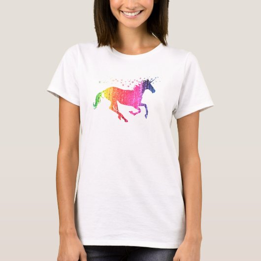 Rainbow Pink Unicorn T-Shirt (Vorderseite)
