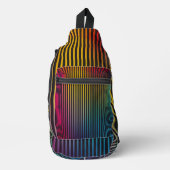 Rainbow Pinstrip Crossbody Bag (Vorderseite)