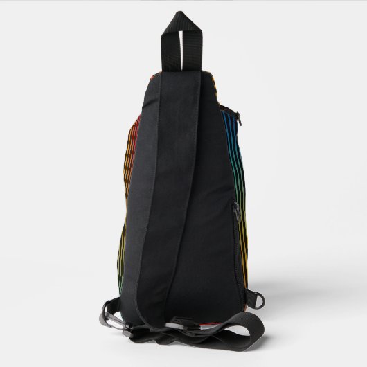 Rainbow Pinstrip Crossbody Bag (Rückseite)
